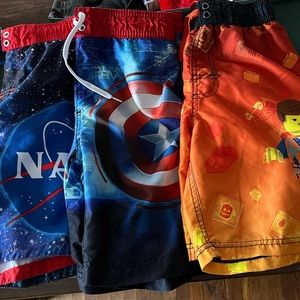 3 Pairs Boys Swim Trunks